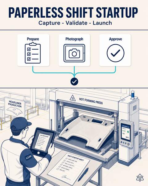 Paperless shift startup