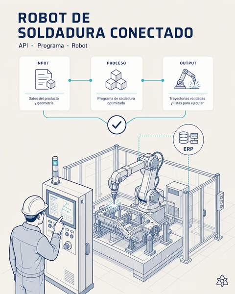 El robot de soldadura conectado al ERP