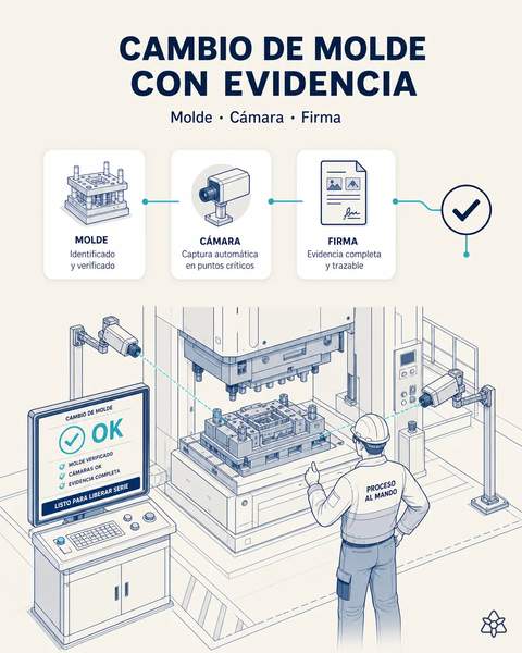 Cambio de molde validado por cámara