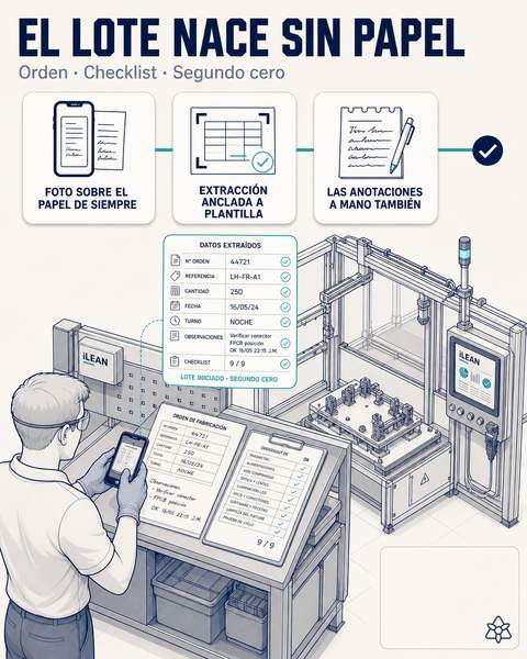 Arranque de lote de faro sin papel