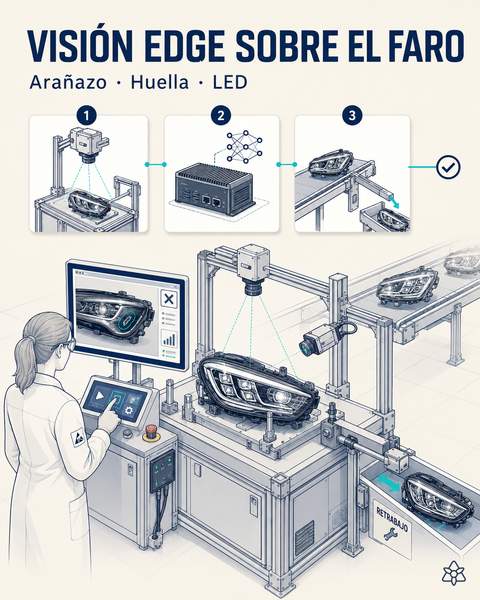 Visión Edge de defecto en ensamblado final