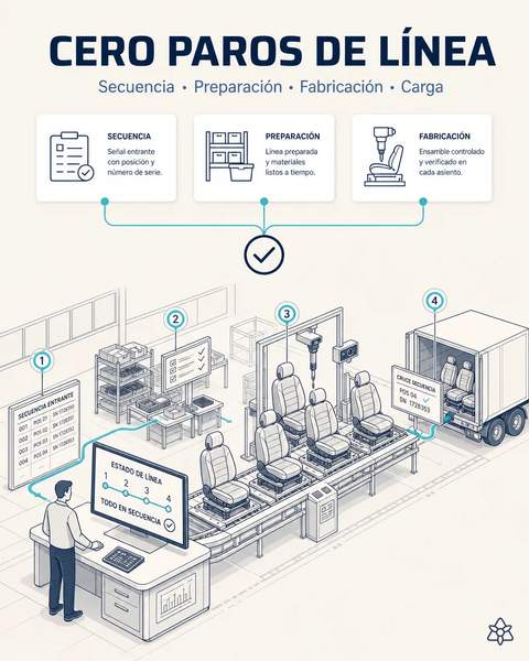 Cero paros de línea del cliente