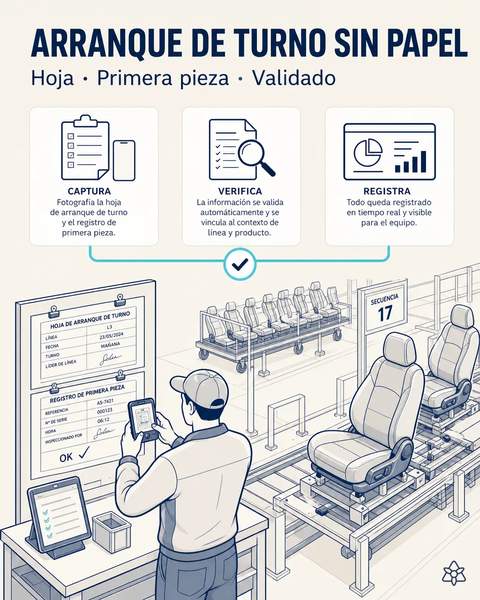 Arranque de turno sin papel