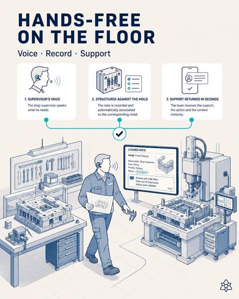 Hands-free headset on the floor