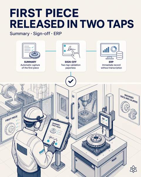 First piece released in two taps
