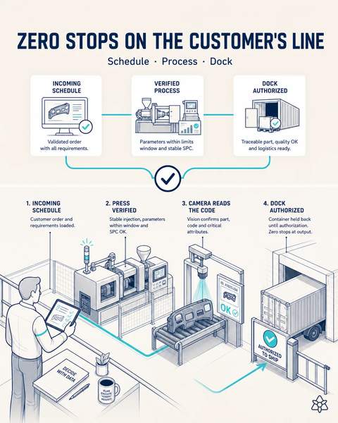 Zero stops on the customer's line