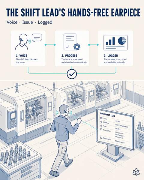 The shift lead dictates hands-free