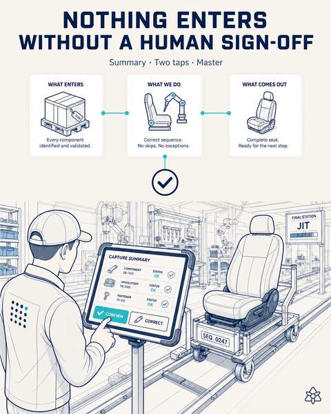 Nothing enters without a human sign-off