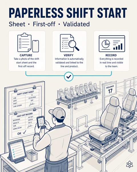 Paperless shift start