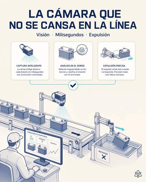 Visión Edge en soldadura de bornes