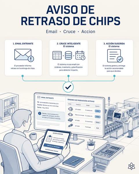 El retraso de chips, leído en segundos