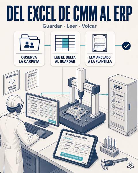 Excel de CMM al ERP