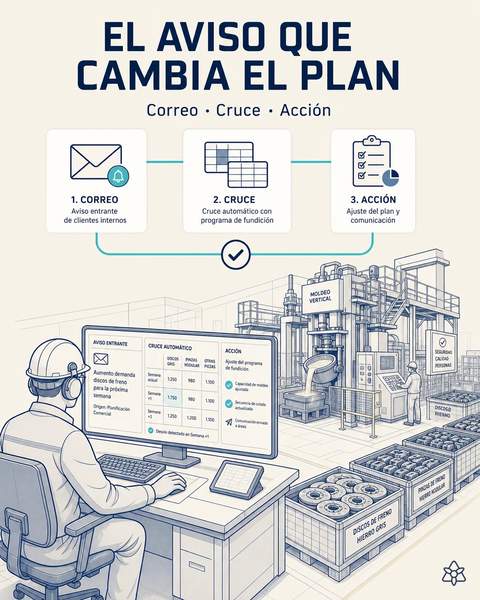 El aviso del cliente entra en el programa