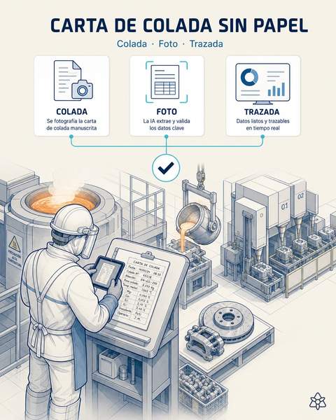 La carta de colada, en el segundo cero