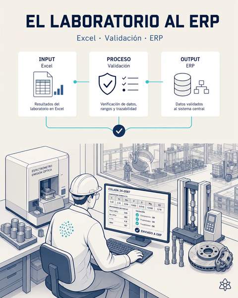 El Excel del laboratorio llega solo al ERP