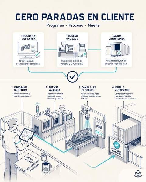 Cero paradas en la línea del cliente
