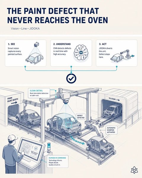 Paint defects caught before the oven
