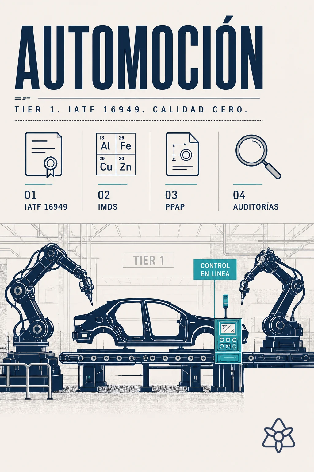 Industrial robot arm on automotive assembly line