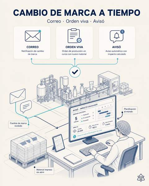 El cambio del cliente llega a tiempo