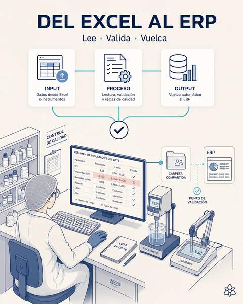 El Excel del laboratorio entra solo