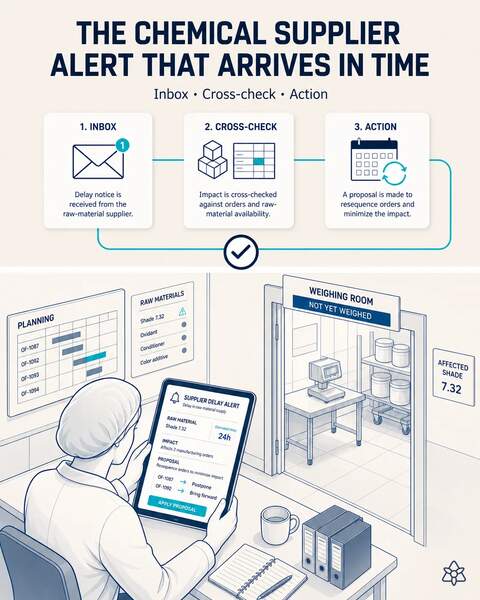 The supplier alert, read in time