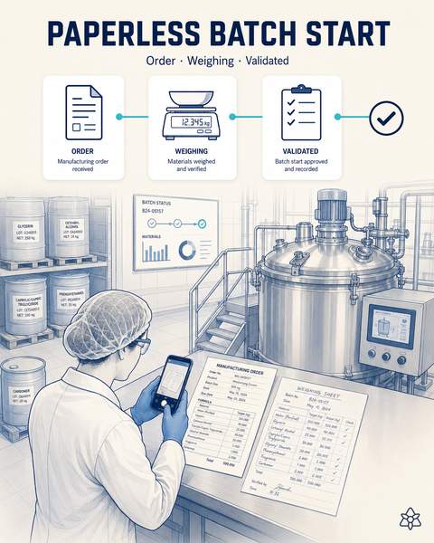 The batch record, without paper