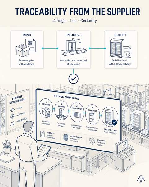From supplier lot to exact unit