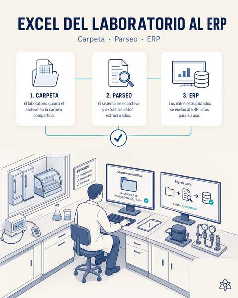 El Excel de ensayos entra al ERP
