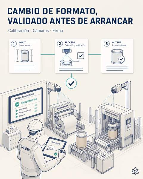 Cambio de formato verificado por cámara