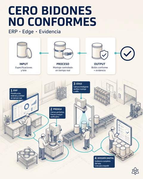 Cero bidones no conformes