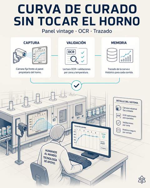 El horno de curado, leído por fuera
