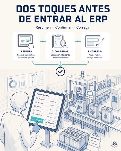 Nada entra al ERP sin dos toques