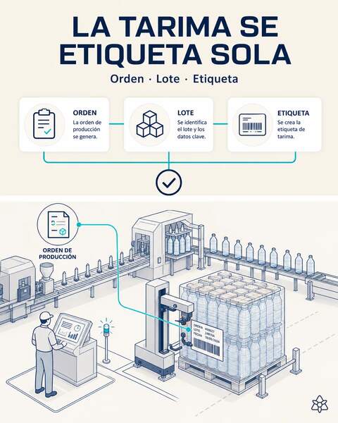 La tarima se etiqueta desde la orden