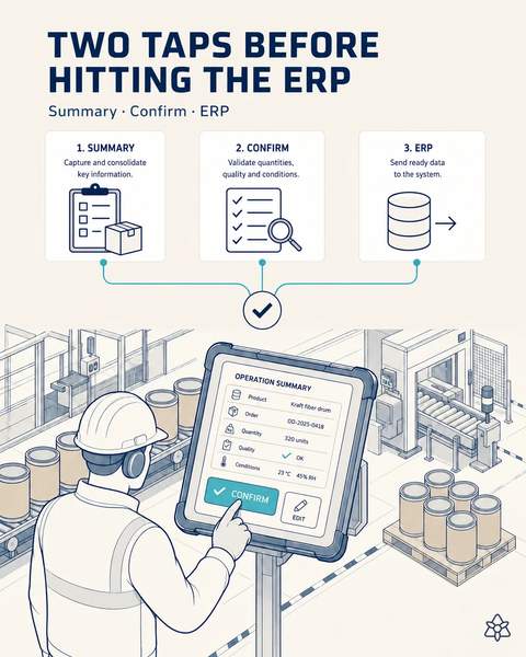 Two taps before the ERP