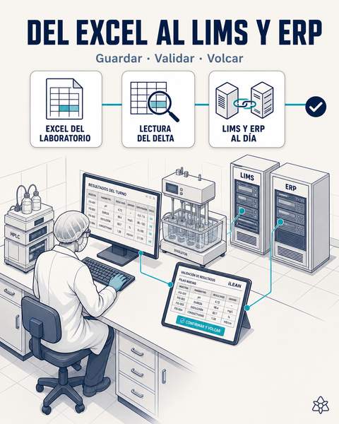 Excel de fisicoquímica al LIMS y ERP