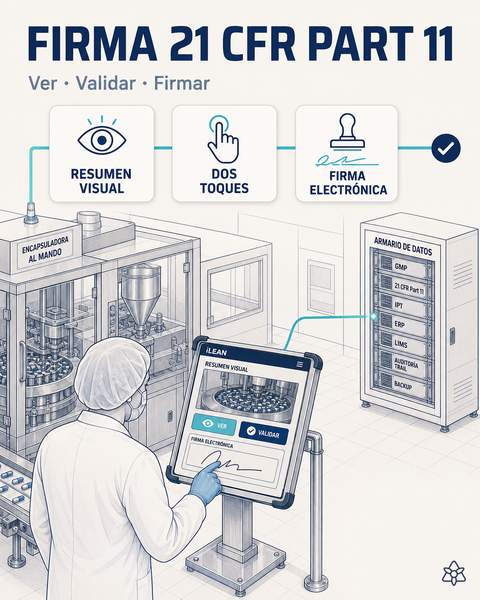 Verificación humana con firma 21 CFR Part 11