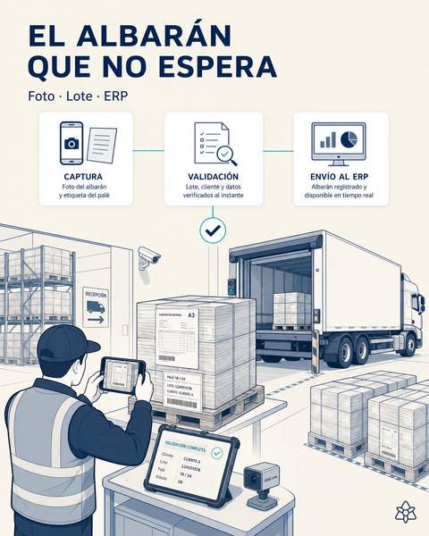 Recepción con foto al albarán