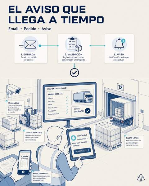 El aviso del cliente, a tiempo