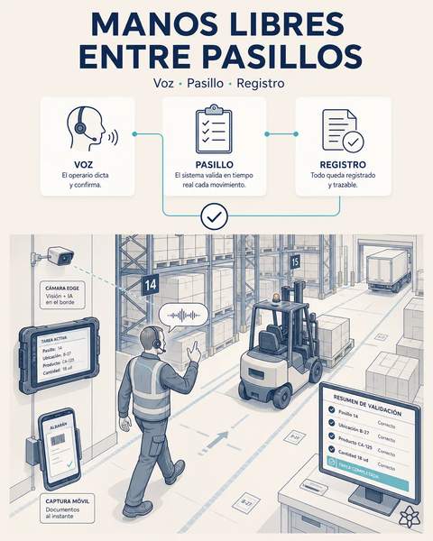 El encargado dicta entre pasillos