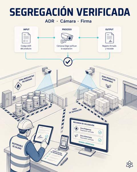 Segregación ADR verificada por cámara