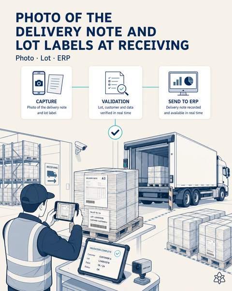 Receiving without typing the delivery note