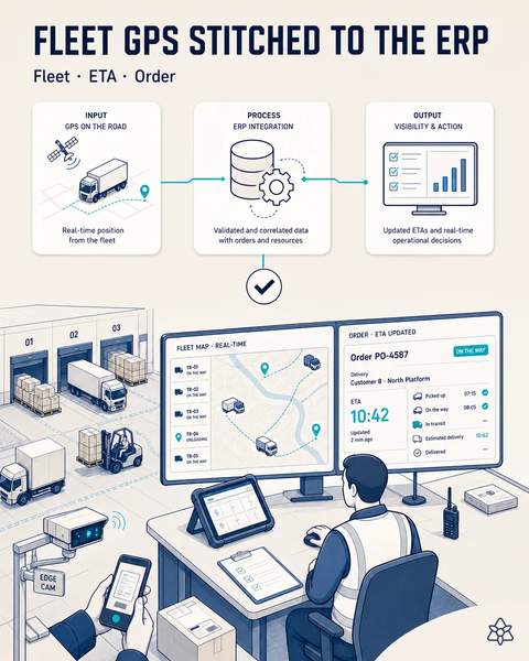 Fleet GPS stitched to the ERP