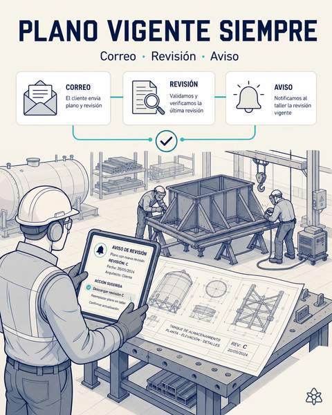 La revisión de plano, antes del retrabajo