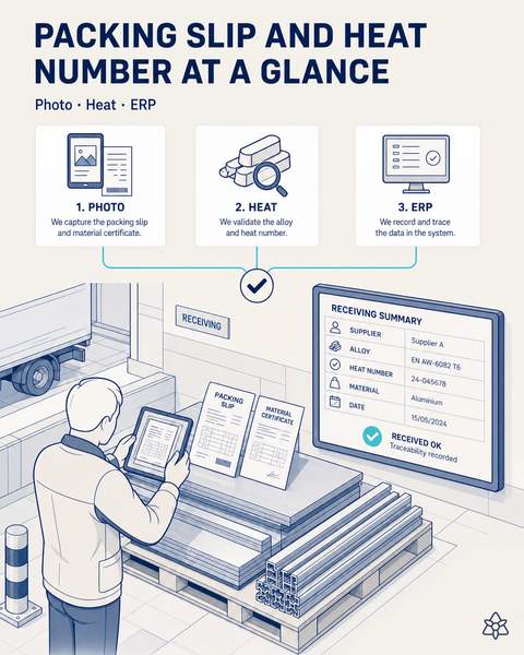 Delivery note and heat in one glance
