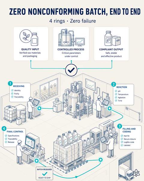 Zero nonconforming batch, end to end