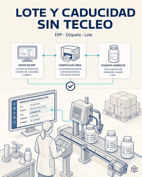 La codificadora, cosida al ERP