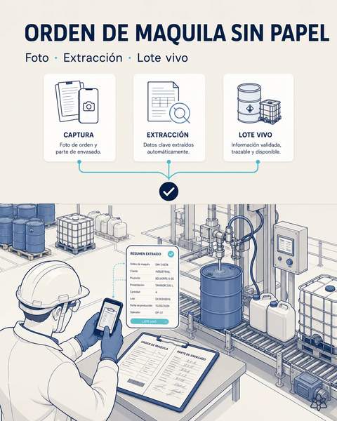 Orden de maquila sin papel
