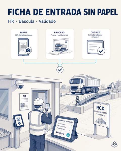 La ficha de entrada sin carpeta