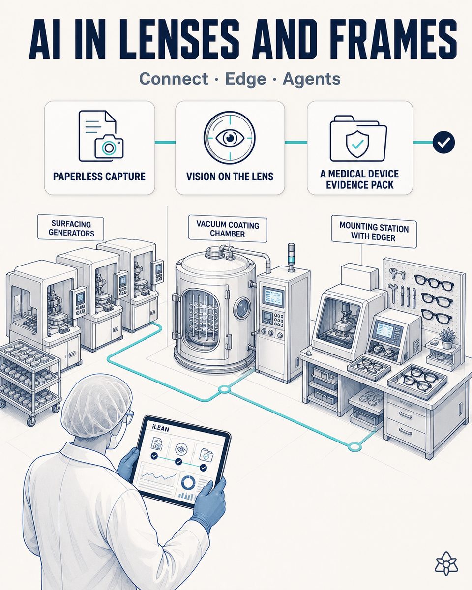Industrial AI in ophthalmic lens and frame factories