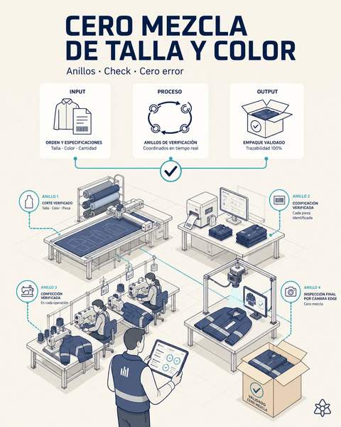 Cero mezcla de talla y color